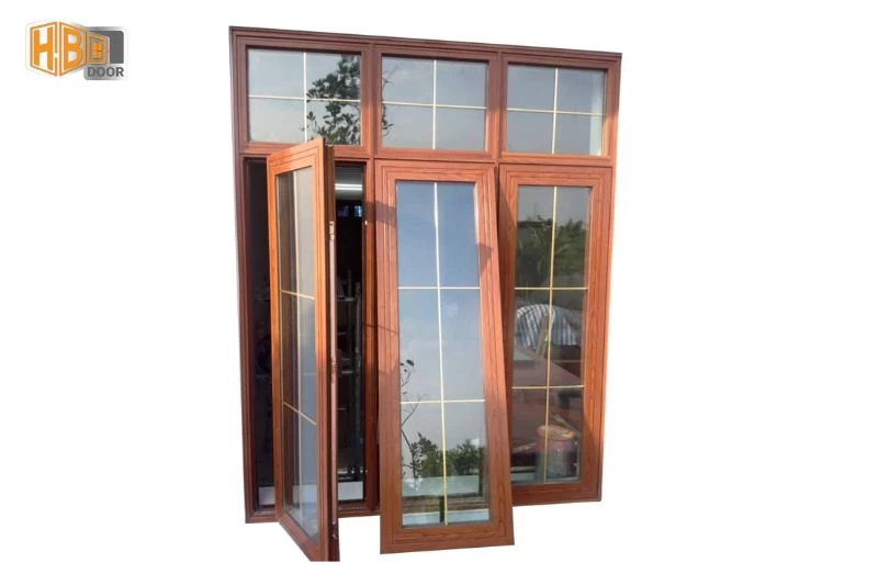 cửa nhôm giả gỗ 2 cánh