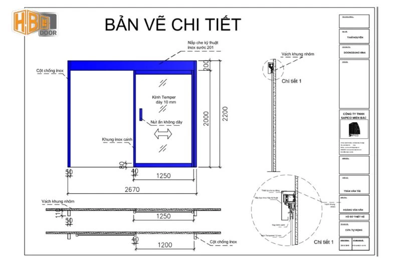 bản vẽ cửa lùa