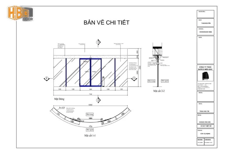bản vẽ cửa lùa