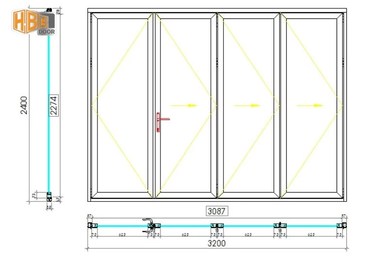 bản vẽ cửa lùa