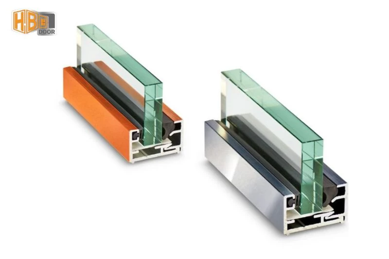 cửa nhôm thủy lực 2 cánh 