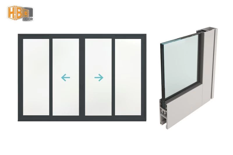 Các mẫu cửa trượt quay 4 cánh nhôm Xingfa hiện đại, bền đẹp