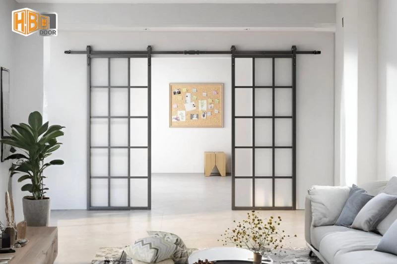 Cách chọn cửa đi lùa 2 cánh hệ 55 bền đẹp, vận hành êm ái
