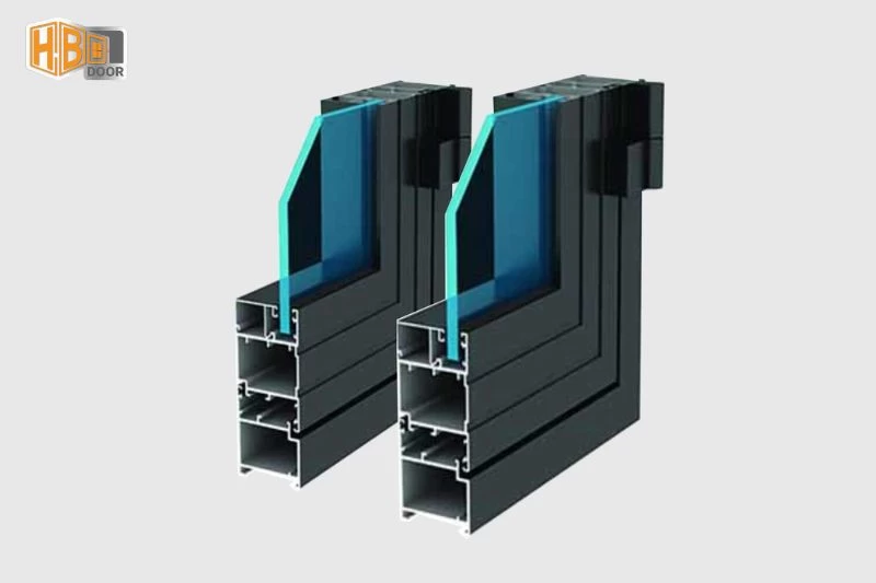cửa đi lùa 2 cánh hệ 55