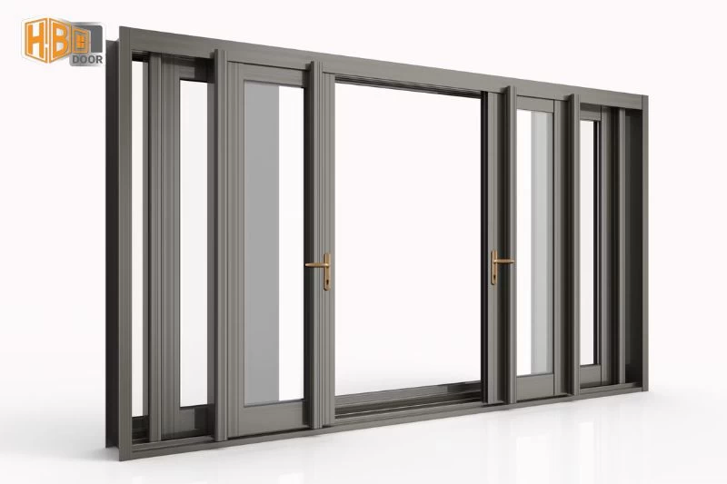 cửa lùa hệ 55 vát cạnh