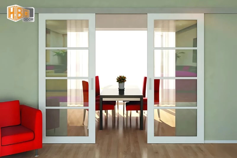 cửa lùa nhôm cỏ