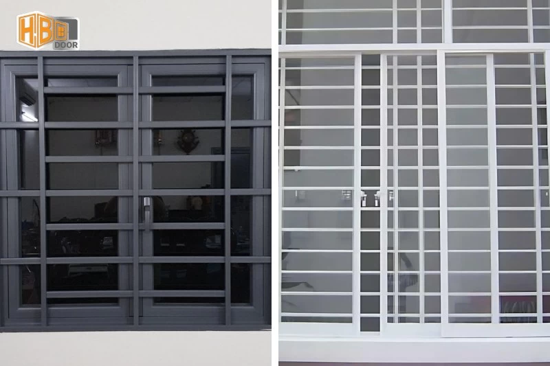 khung bảo vệ cửa sổ nhôm xingfa