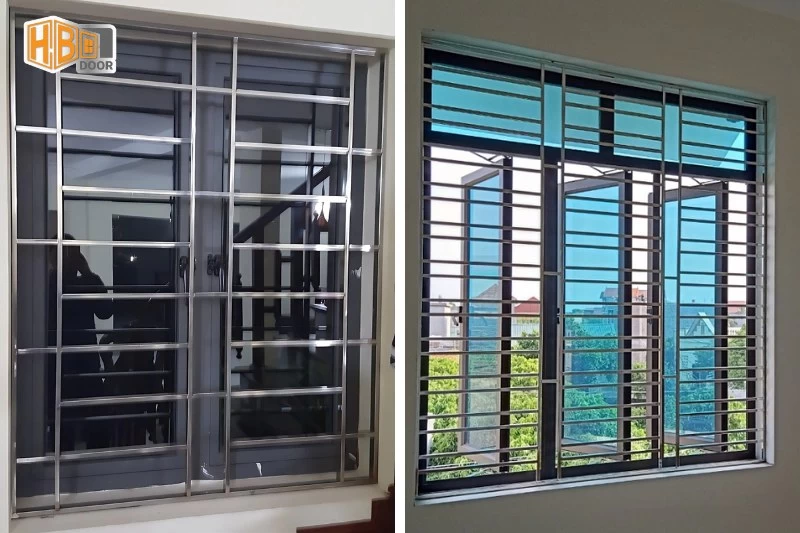 khung bảo vệ cửa sổ nhôm xingfa