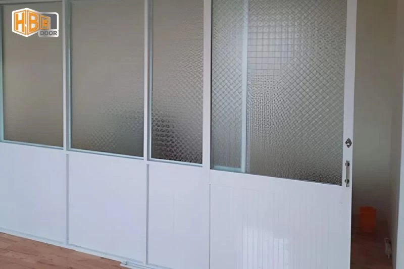 Vách ngăn nhôm kính cửa lùa