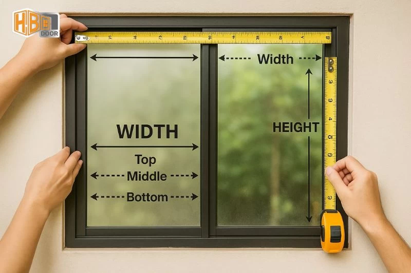 Cách trừ cửa sổ lùa 2 cánh hệ 55