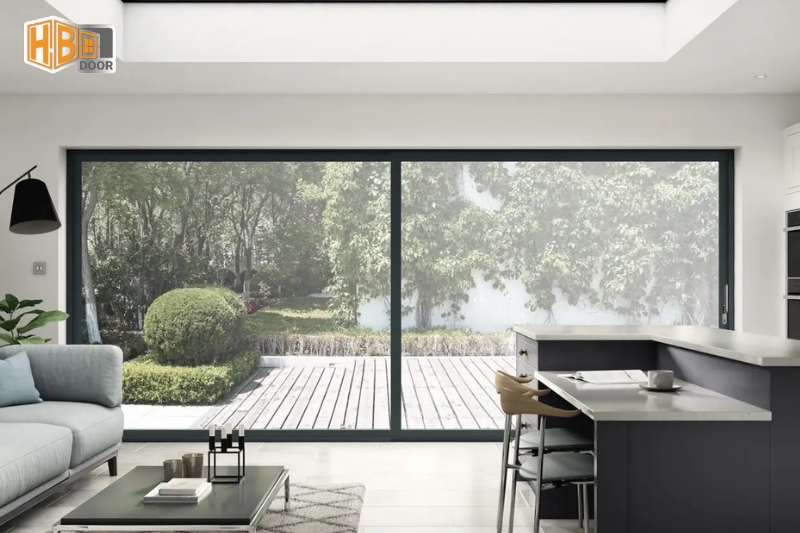 cửa nhôm xingfa màu đen