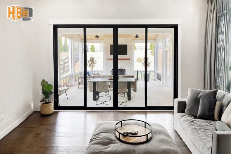 cửa nhôm xingfa 4 cánh hệ 55