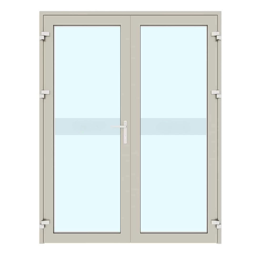 Cửa đi mở quay 2 cánh Xingfa 55 Anodized-ED